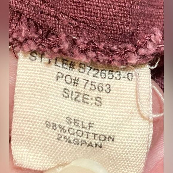 Altar’d State Corduroy Mini Skirt Zippered Maroon with pockets size Small - Picture 5 of 8